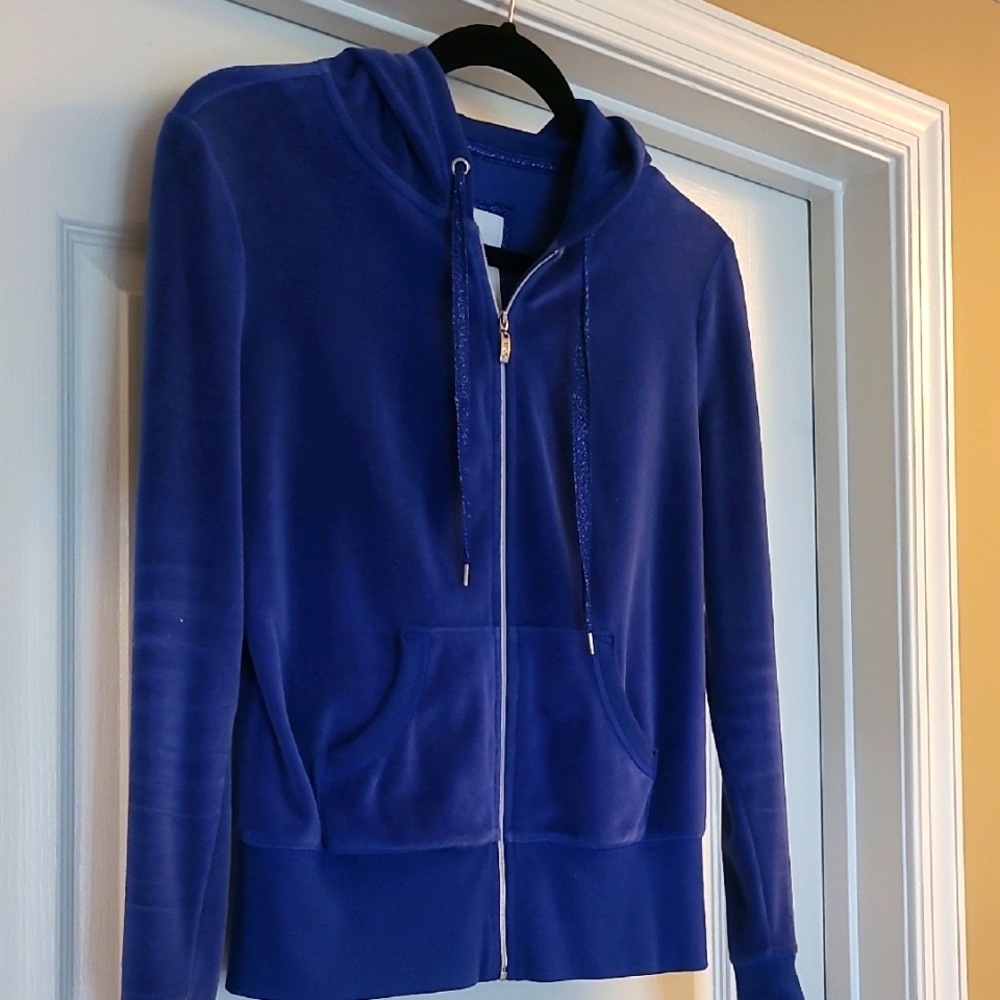 Victoria's Secret VSX Sexy Sport Royal Blue ZIP Sweatshirt Size S